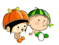 小蜜蜂和西瓜太郎微信表情 卡通可爱微信表情