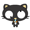 可爱搞笑的小黑猫QQ表情