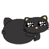 可爱搞笑的小黑猫QQ表情