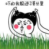 萌萌哒的聊天表情包2022 吓得我躲进了草丛里
