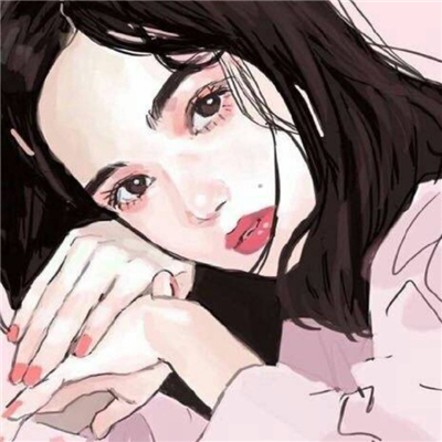 2022个性手绘女生头像彩色素描高清图 真实的日子还是一个人过