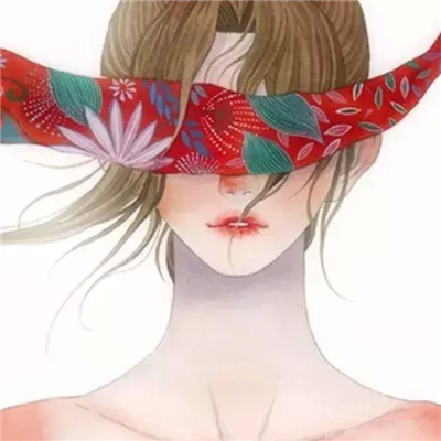 现代彩色素描头像女生唯美最新2022 一眼见你万物不及
