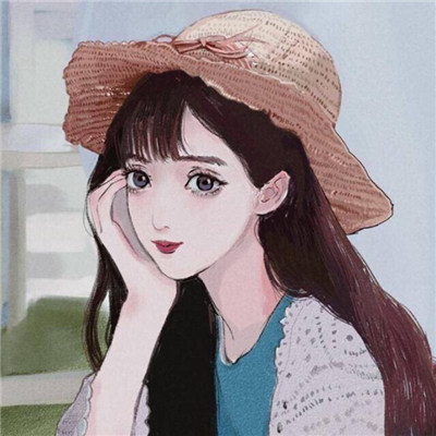 长发女生唯美时尚手绘头像2022 无论爱情友情都希望一辈子