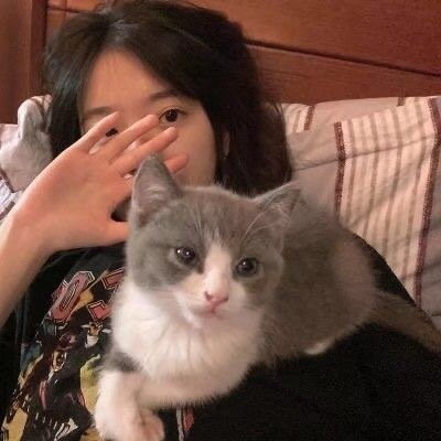 一组抱着猫的2023高颜值女生头像 你也要做一个很哇塞的女孩